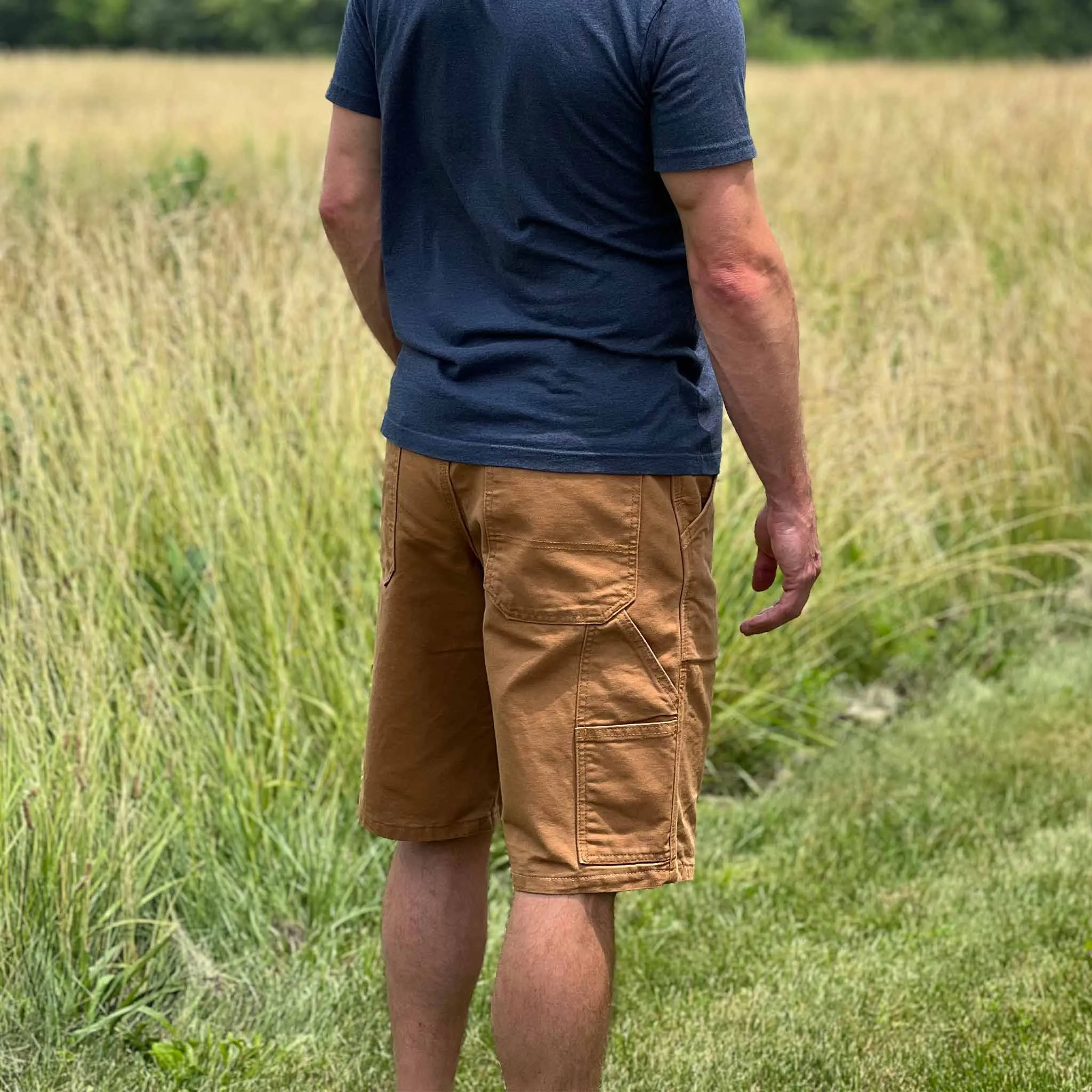 12 oz Duck Canvas Carpenter Short - Brown - Image 4