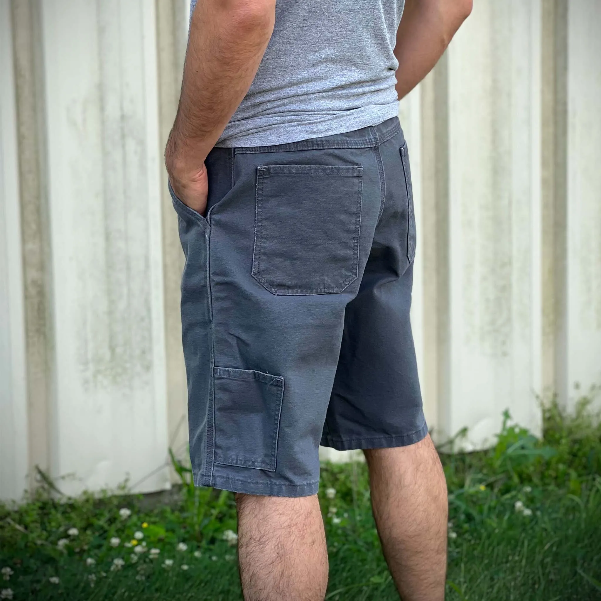 12 oz Duck Canvas Carpenter Short - Gravel - Image 2