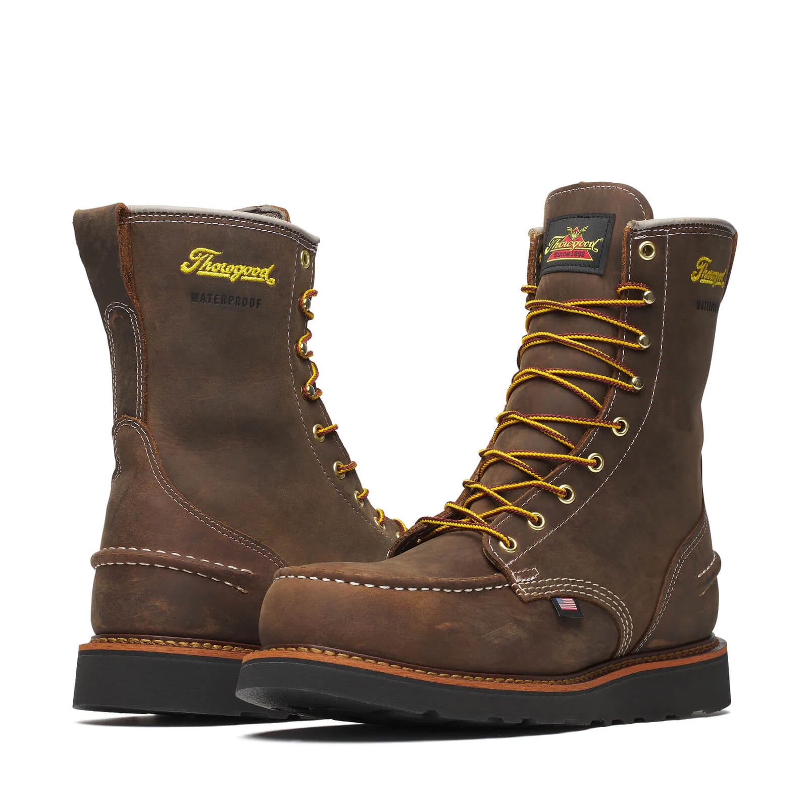 1957 Series 8" Crazy Horse Steel Toe Work Boot With Black Wedge - Image 2