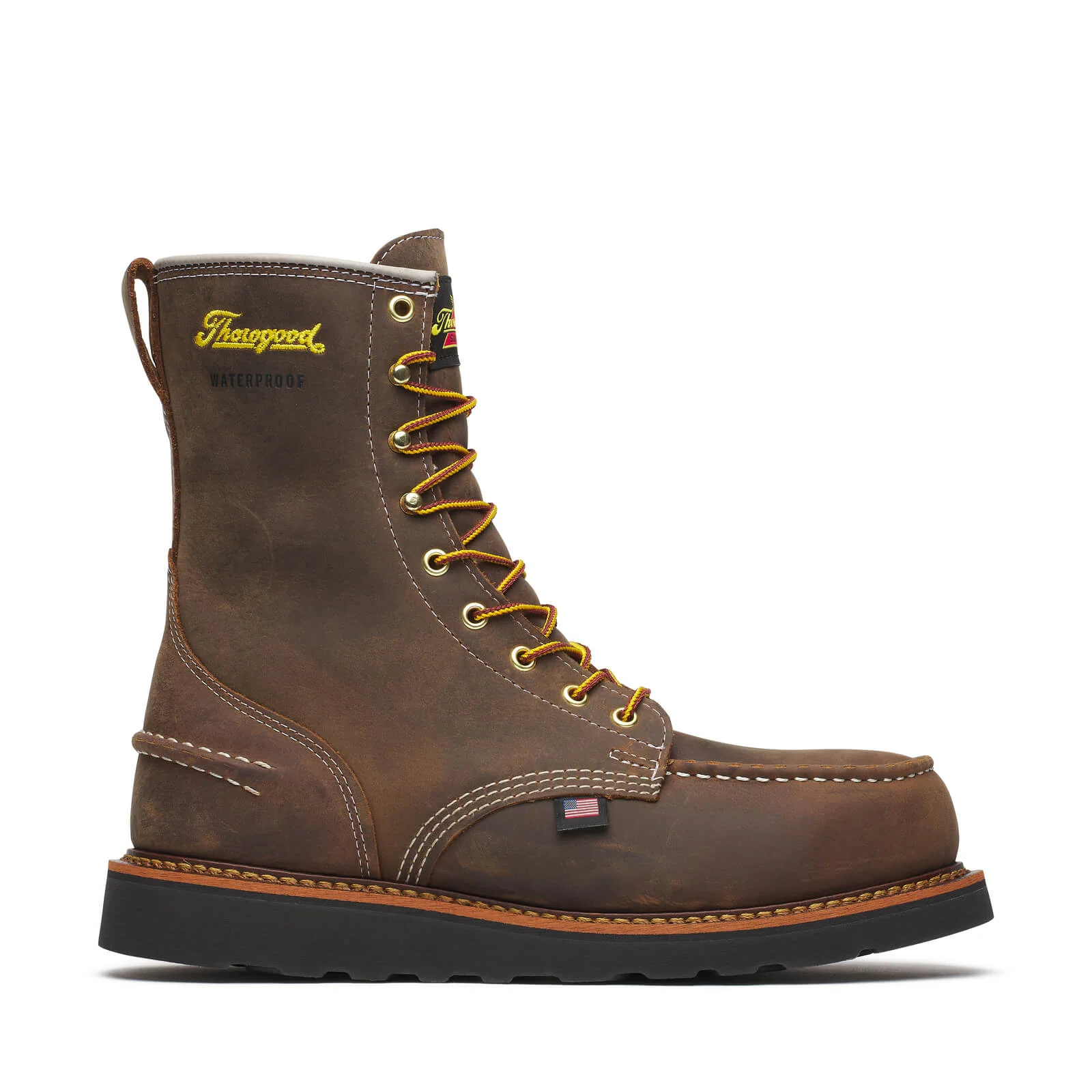 1957 Series 8" Crazy Horse Steel Toe Work Boot With Black Wedge - Image 3