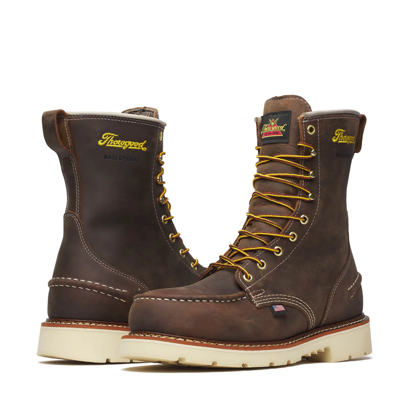 1957 Series 8" Crazy Horse Steel Toe Work Boot With White Wedge - Image 2