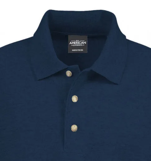 Men’s Long Sleeve Piqué Cotton Polo Shirt - Image 4