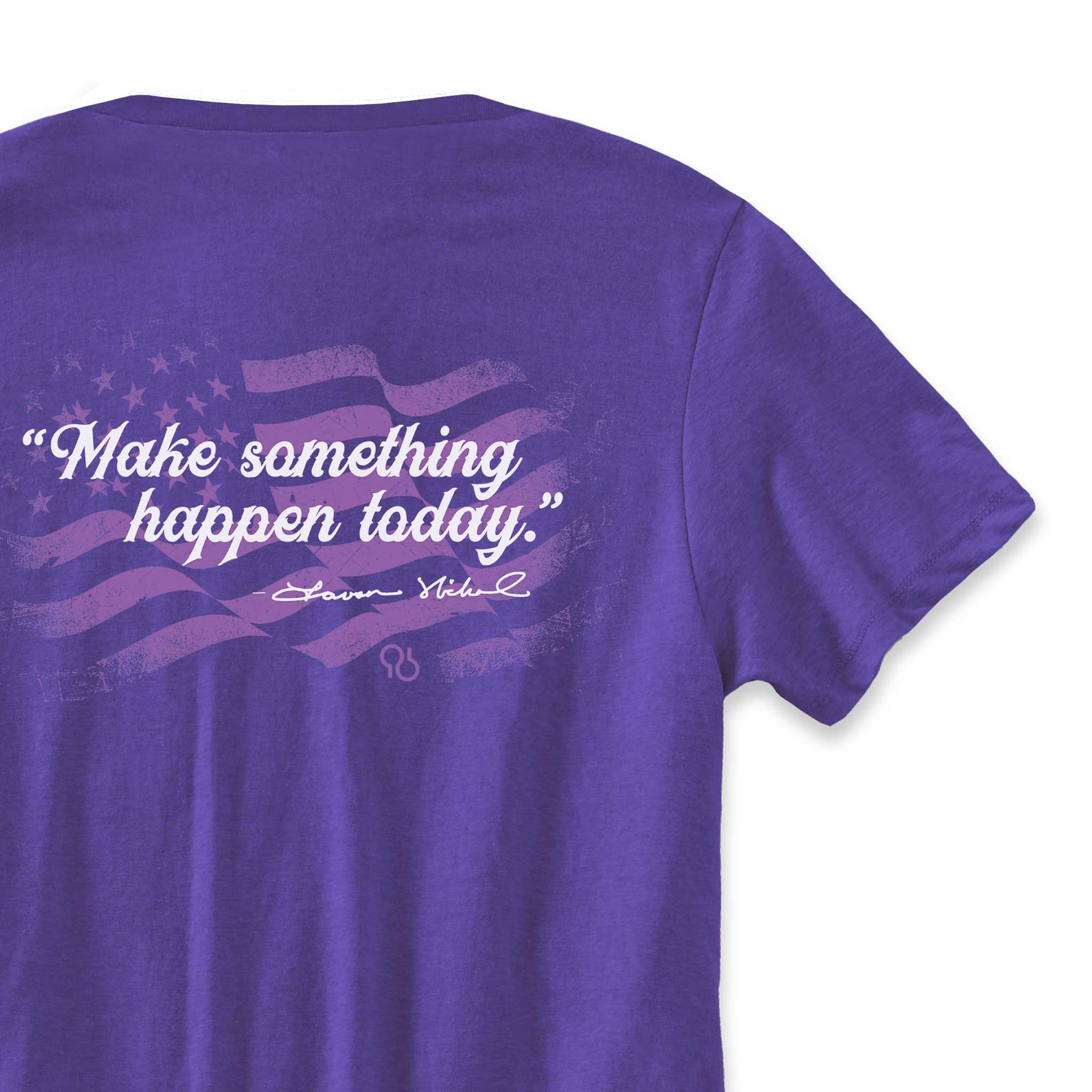 All American Clothing Co. - Make Something Happen Today T-Shirt - Purple - Image 3