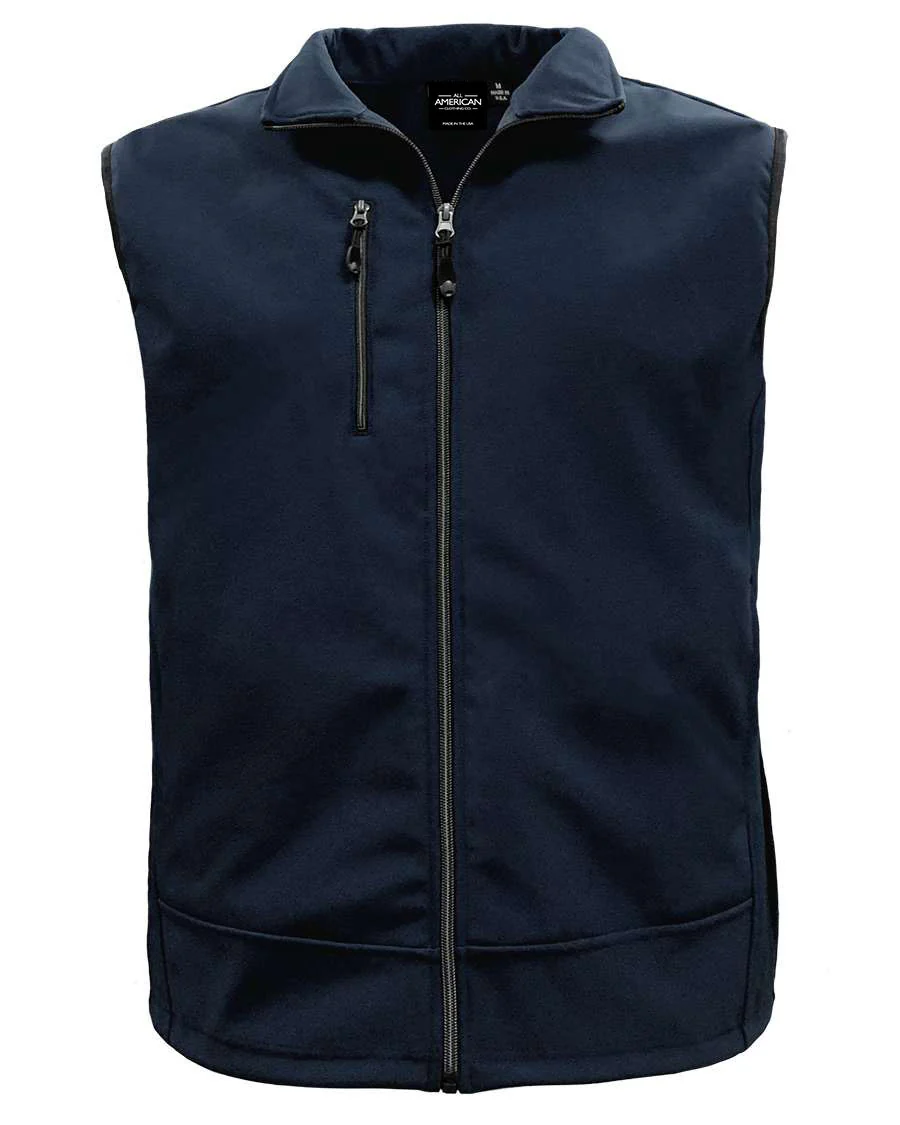 Men's 3 Layer Soft Shell Full-Zip Vest - Image 3