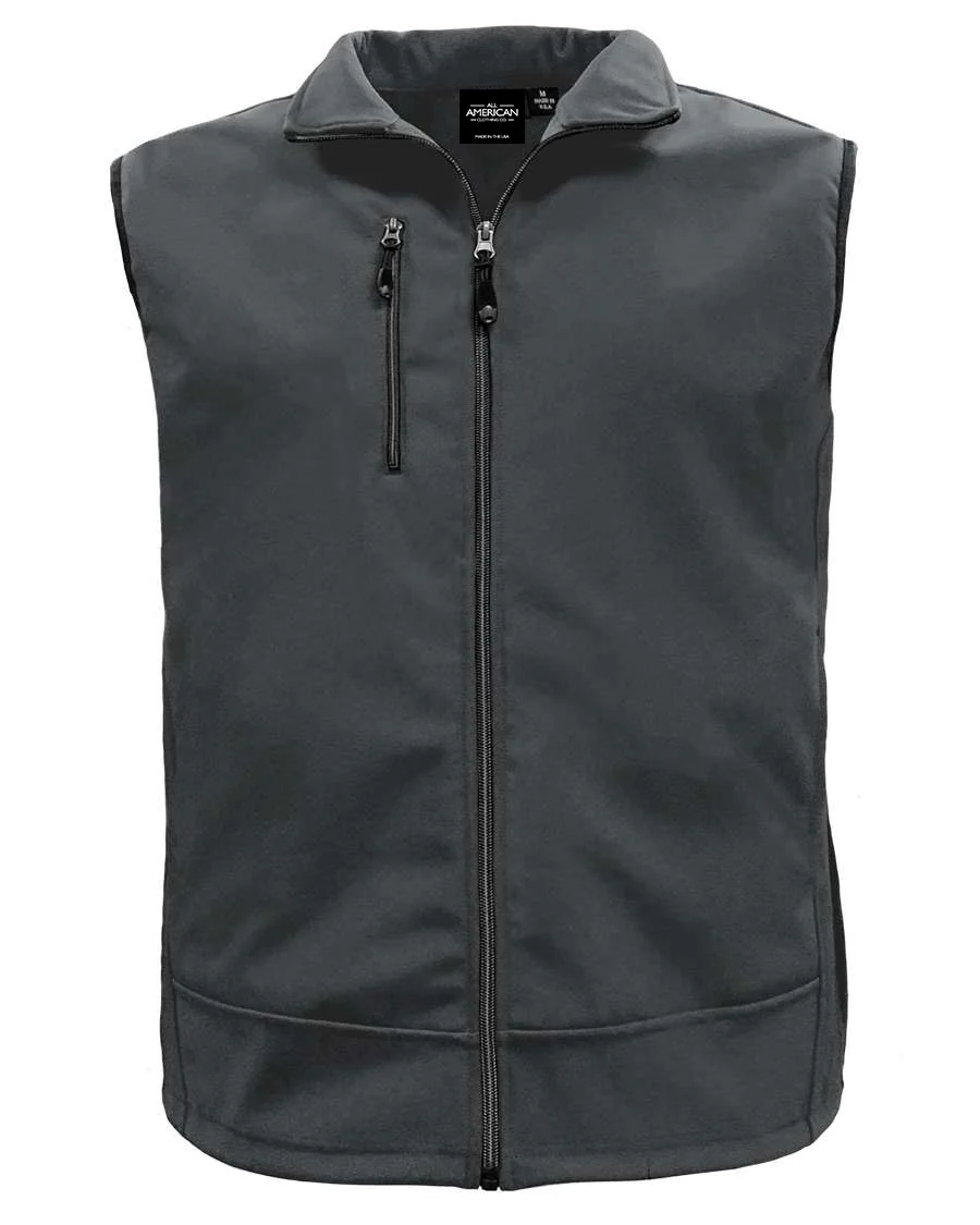 Men's 3 Layer Soft Shell Full-Zip Vest - Image 5