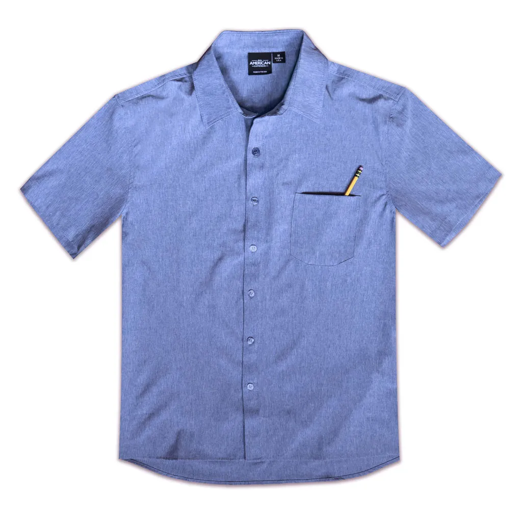Men's Short Sleeve Pocket Dress Shirt - Image 3