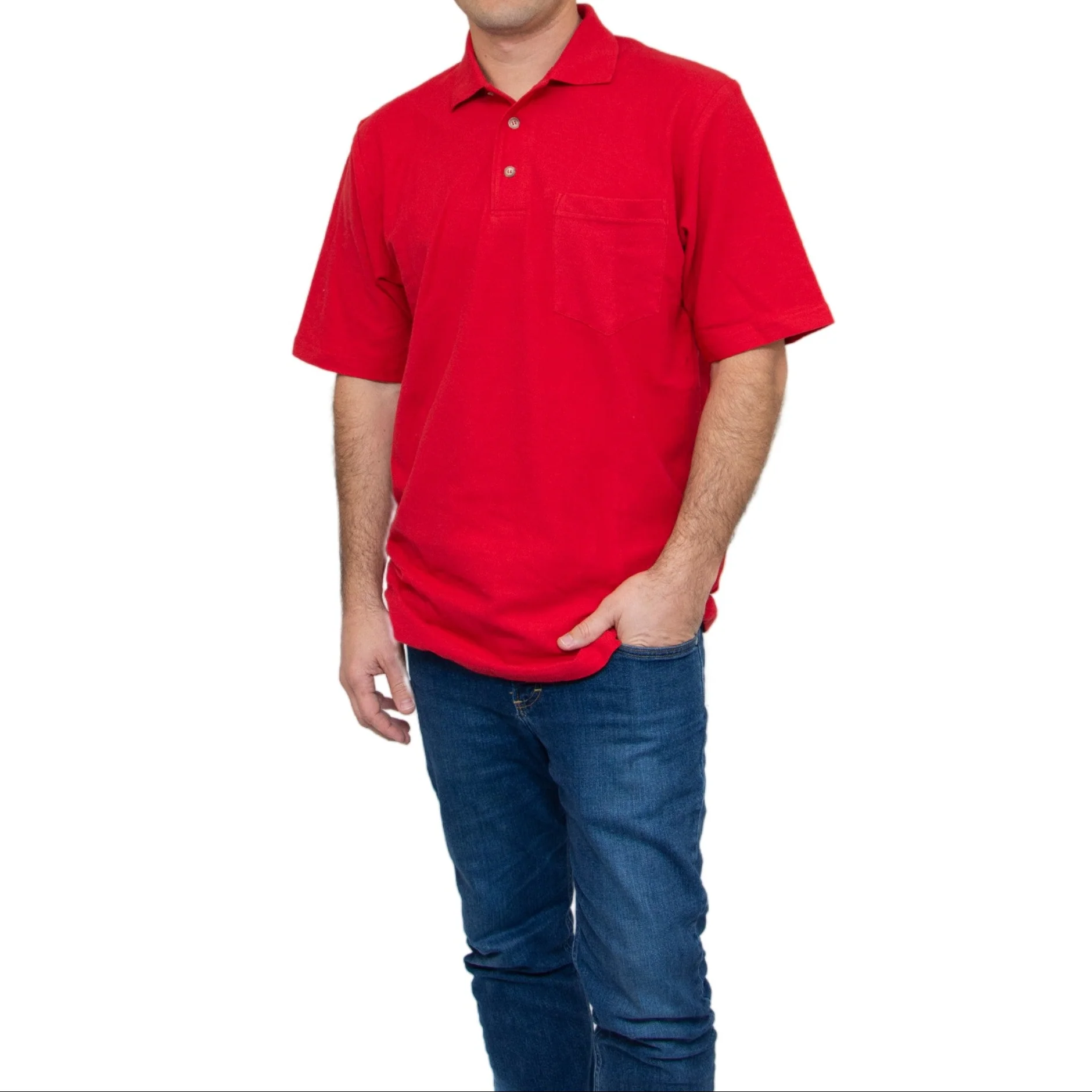 All American Clothing Pique Cotton Polo With Pocket - Image 3