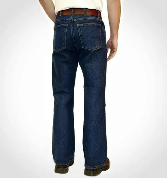 Men's Boot Cut Jean with Gusset - Dark Stonewash - Image 17