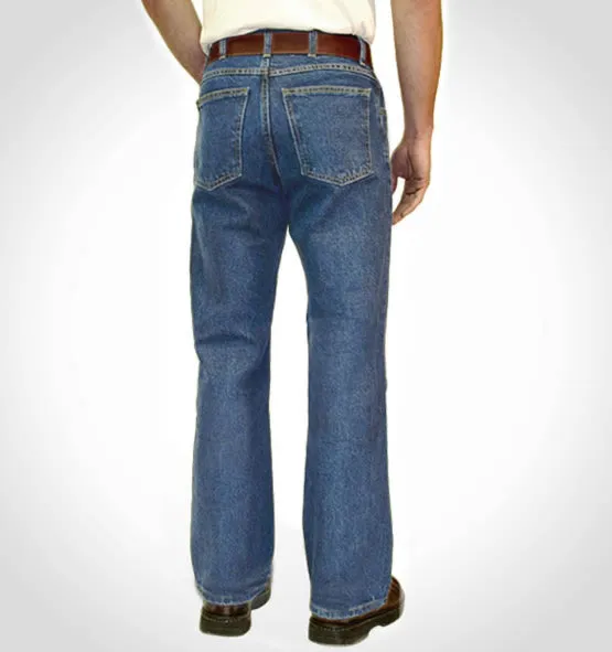 Men's Boot Cut Jean with Gusset - Medium Stonewash - Image 2