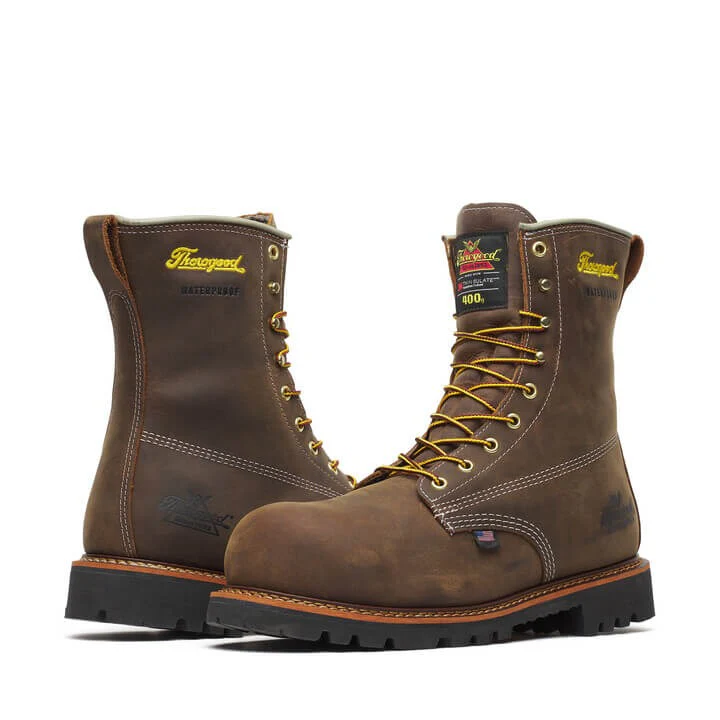 American Legacy Series 8” Crazy Horse Nano Safety Toe Insulated Waterproof Work Boot - Image 2
