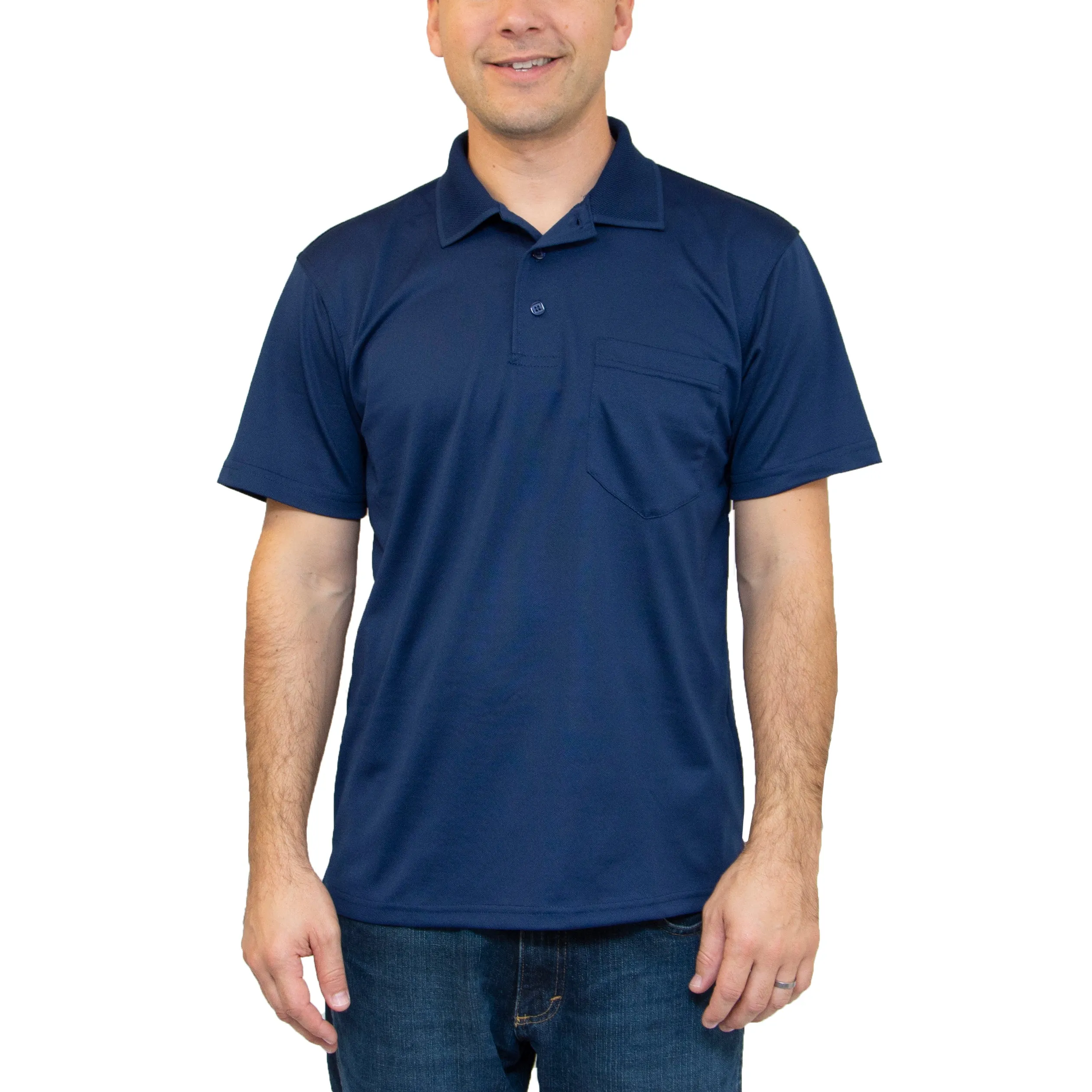 All American Clothing Co. - Aqua Dry Polo with Pocket - Image 2