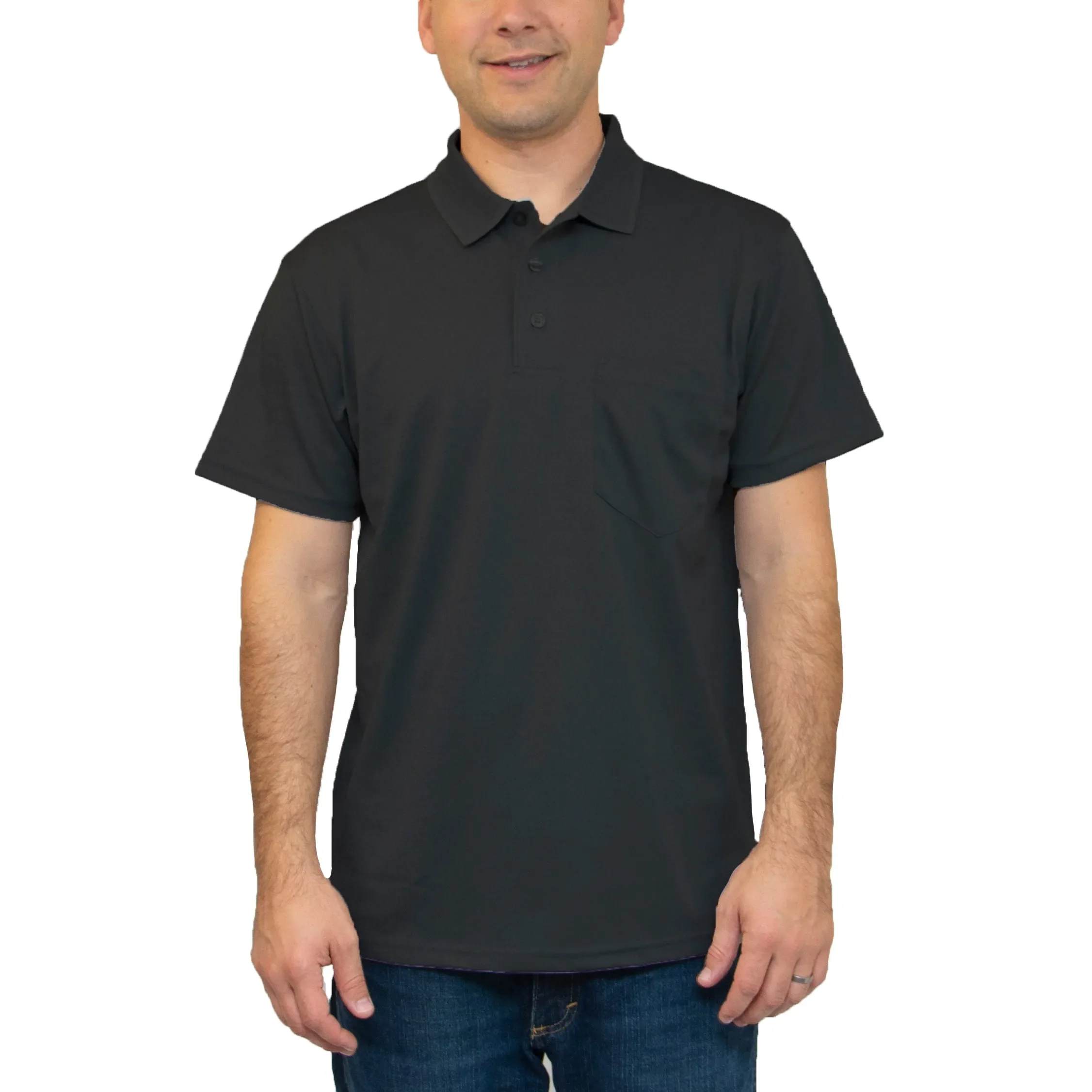 All American Clothing Co. - Aqua Dry Polo with Pocket - Image 3