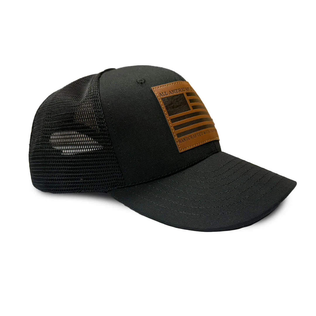 Black Mesh Trucker Hat w/ Patch