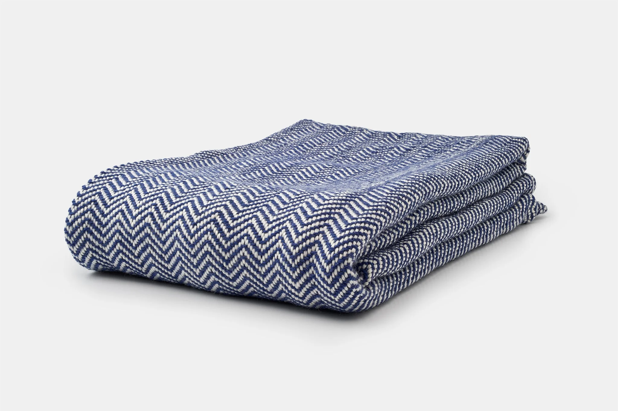 American Made Chevron Wool Throw Blanket - Image 5