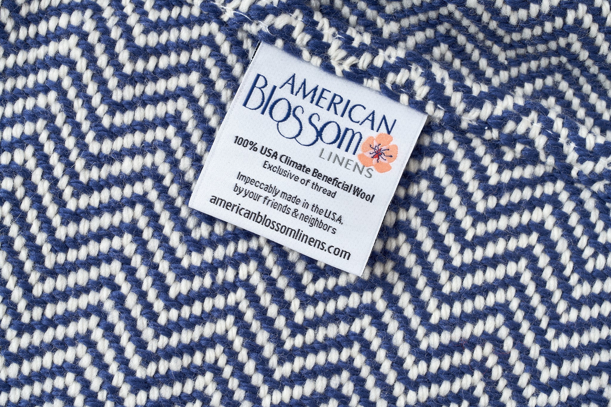 American Made Chevron Wool Throw Blanket - Image 6