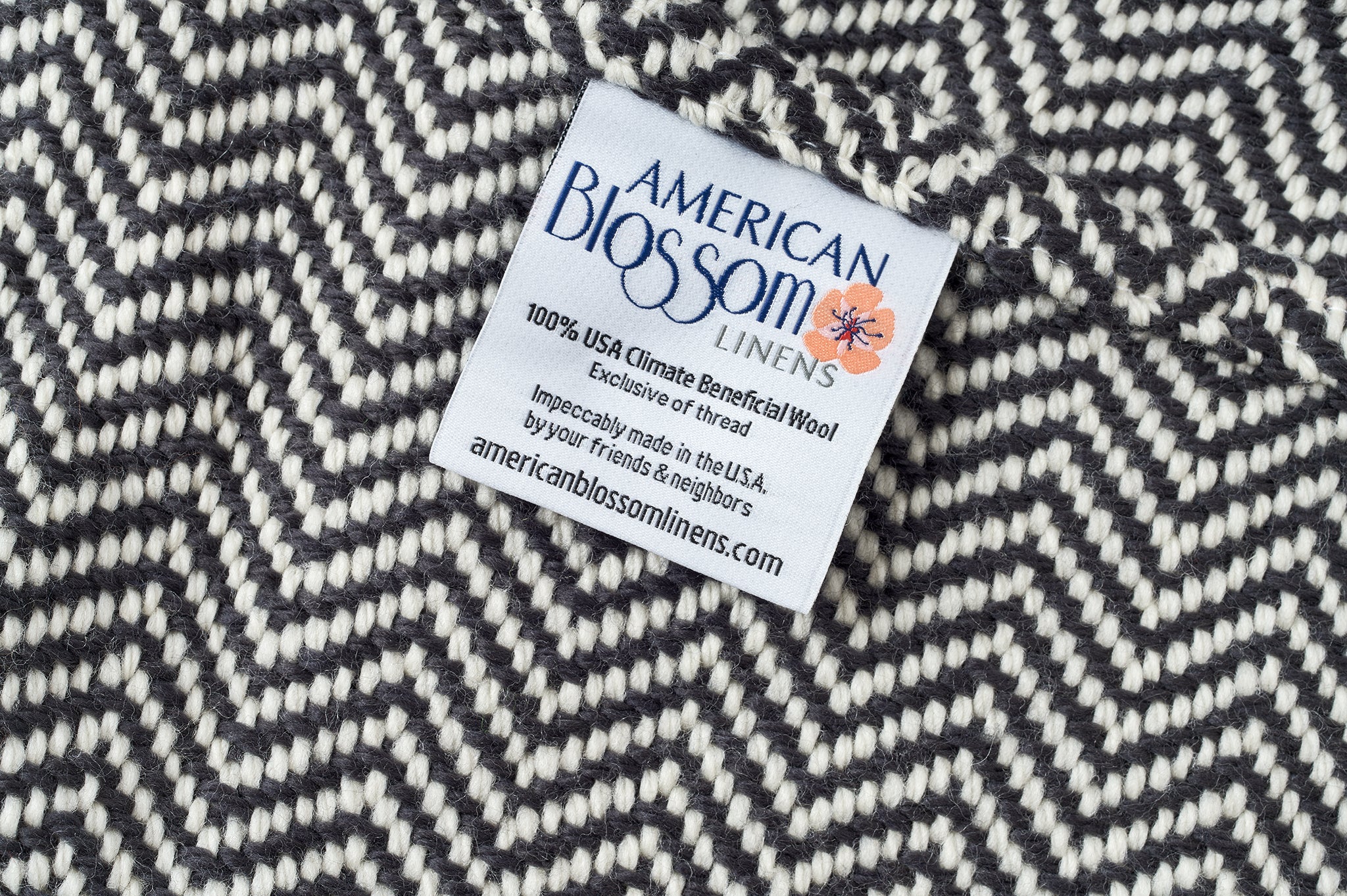 American Made Chevron Wool Throw Blanket - Image 7