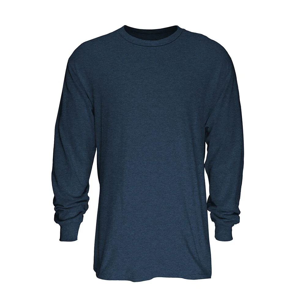 Classic Cotton Blend Long Sleeve Crew Neck T-Shirt - Image 2
