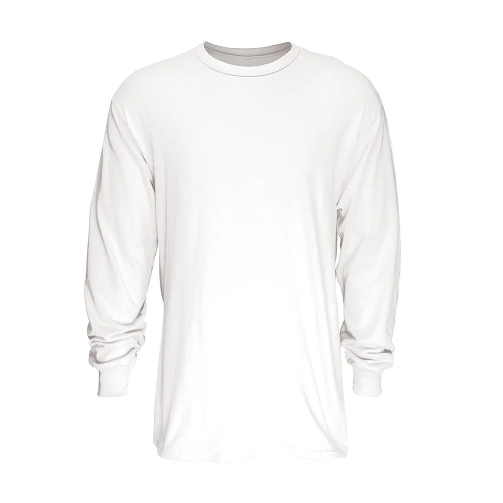 Classic Cotton Blend Long Sleeve Crew Neck T-Shirt - Image 5