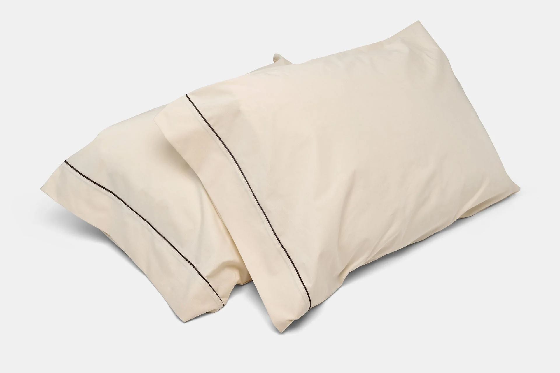 American Made Natural Cotton Bed Pillowcases with Classic Piping - Image 8