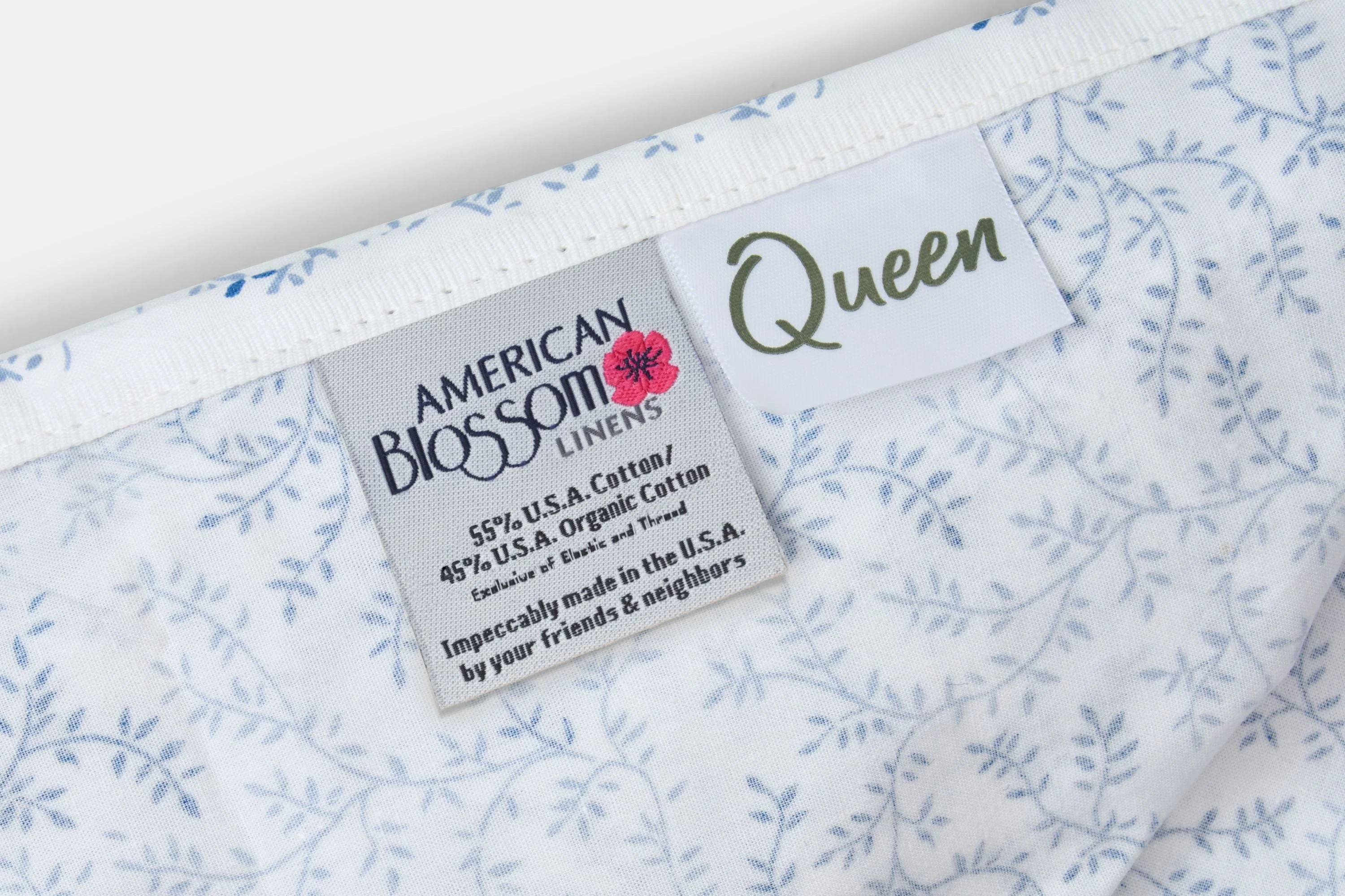 Cotton Bed Sheet Set - Southern Vine Print - Image 4