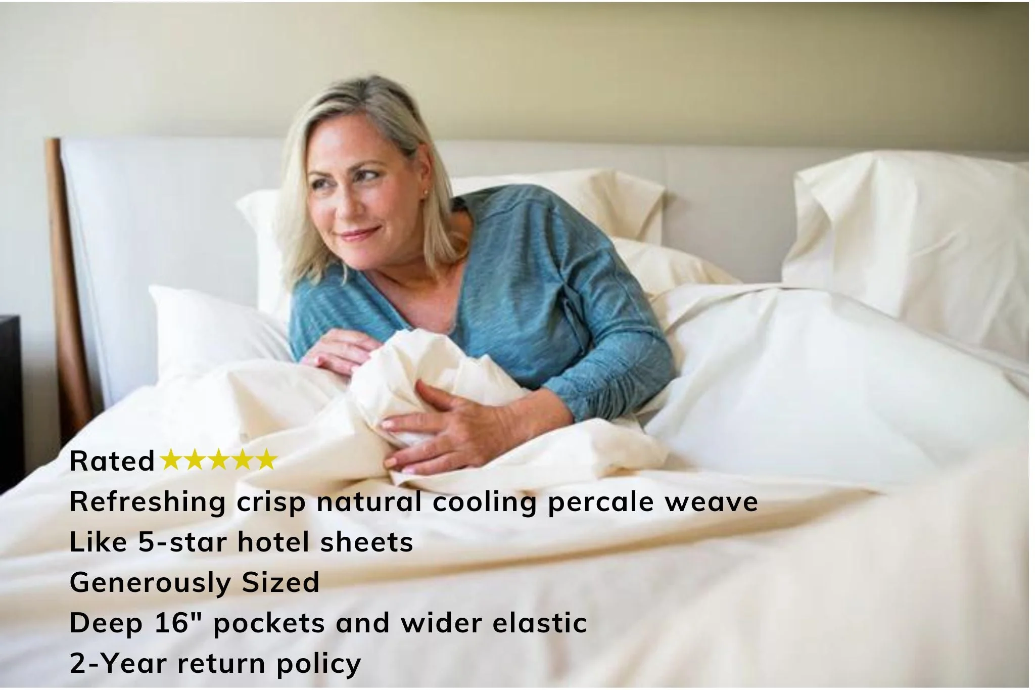 American Made Cotton Bed Sheet Set - Image 19