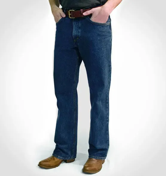 Discontinued Sizes - AA701D - Men's Boot Cut Jean with Gusset - Dark Stonewash - Image 19