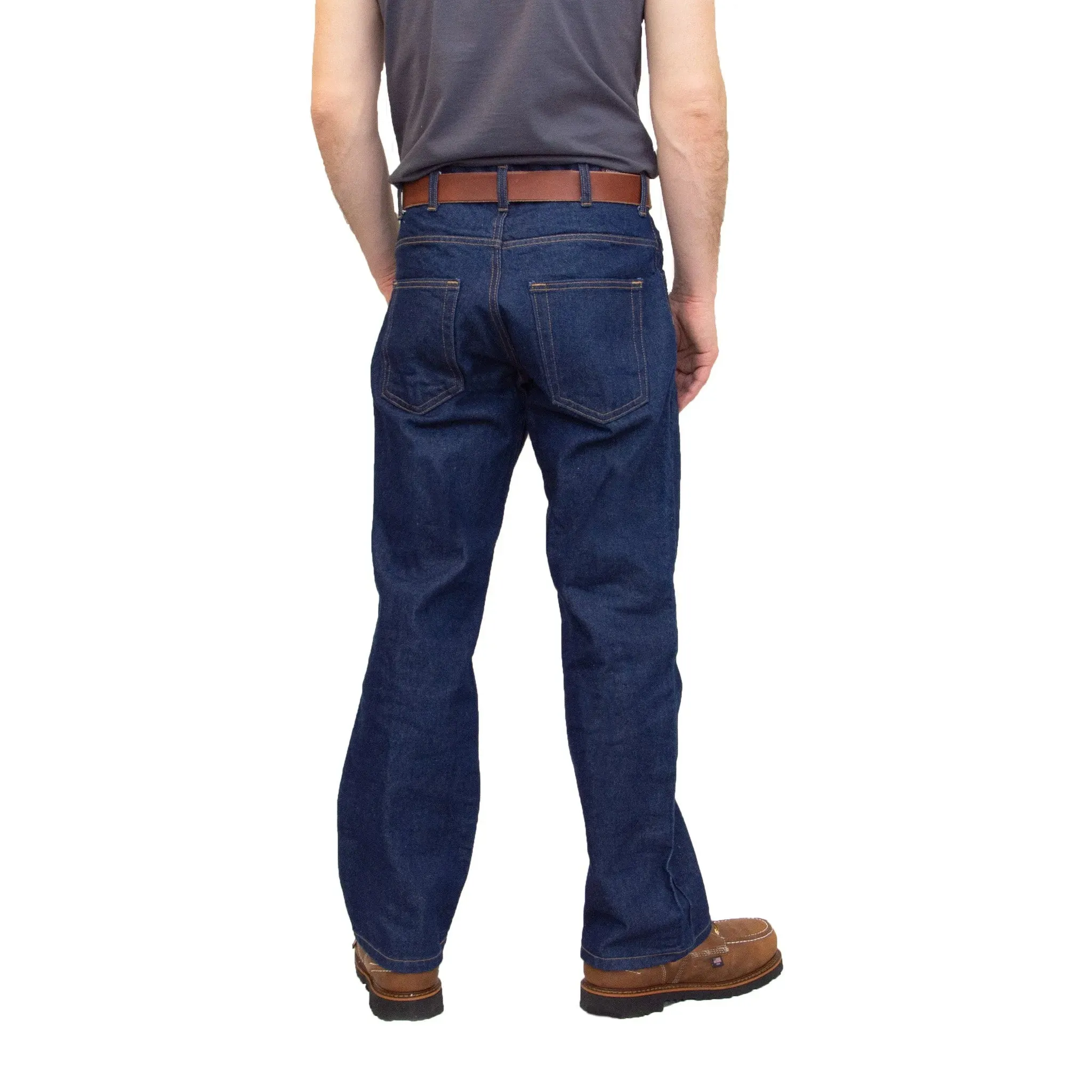 Discontinued Sizes - AA701D - Men's Boot Cut Jean with Gusset - Dark Stonewash - Image 3