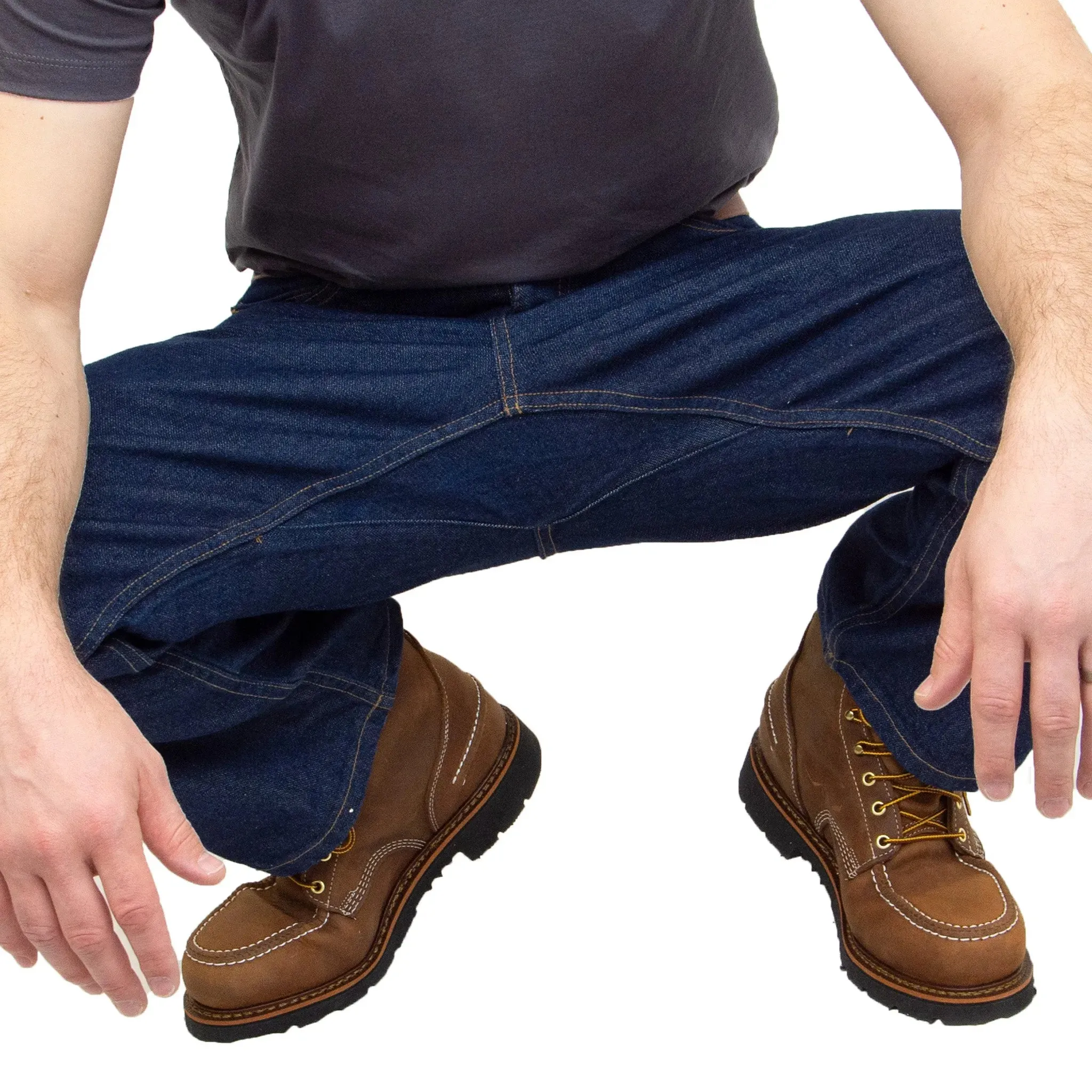 Discontinued Sizes - AA701D - Men's Boot Cut Jean with Gusset - Dark Stonewash - Image 4