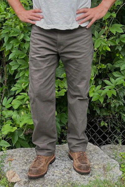 Gusset Easy Fit Stretch Canvas Six Pocket - Dark Coffee