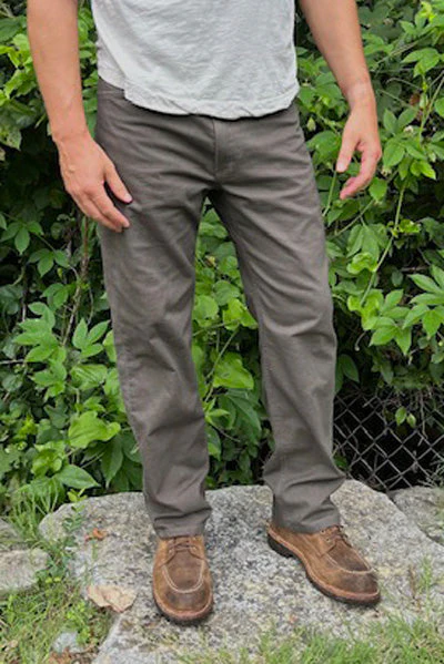 Gusset Easy Fit Stretch Canvas Six Pocket - Dark Coffee - Image 2