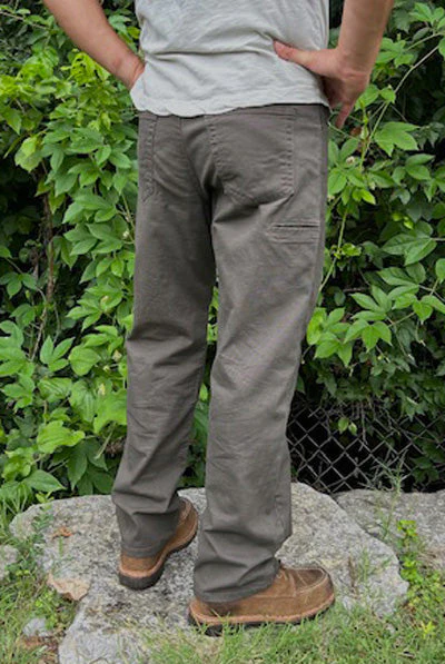 Gusset Easy Fit Stretch Canvas Six Pocket - Dark Coffee - Image 3
