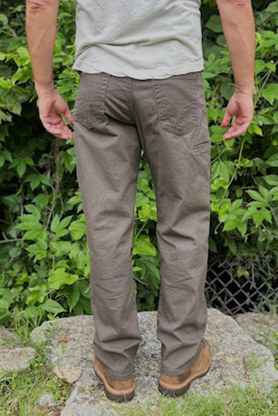Gusset Easy Fit Stretch Canvas Six Pocket - Dark Coffee - Image 4