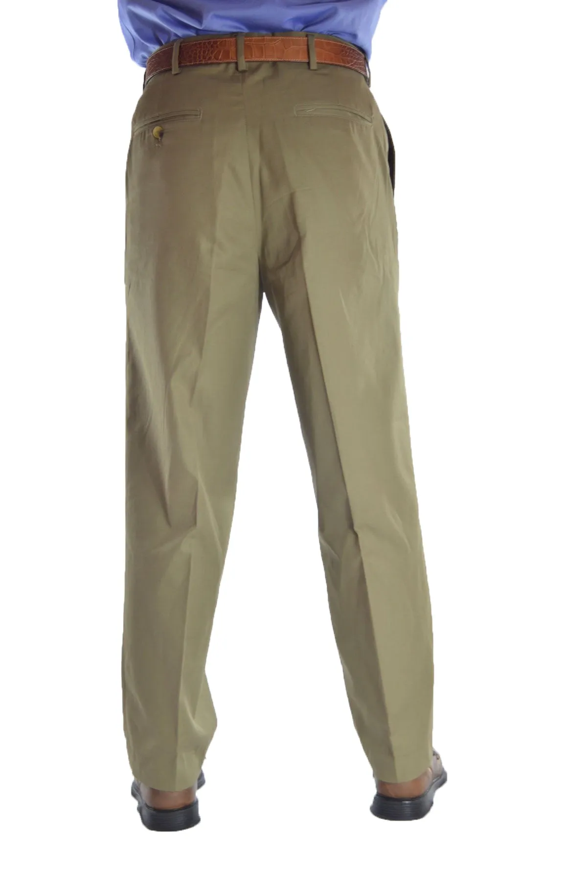 Georgia Cotton Gabardine Pants - Olive - Image 3
