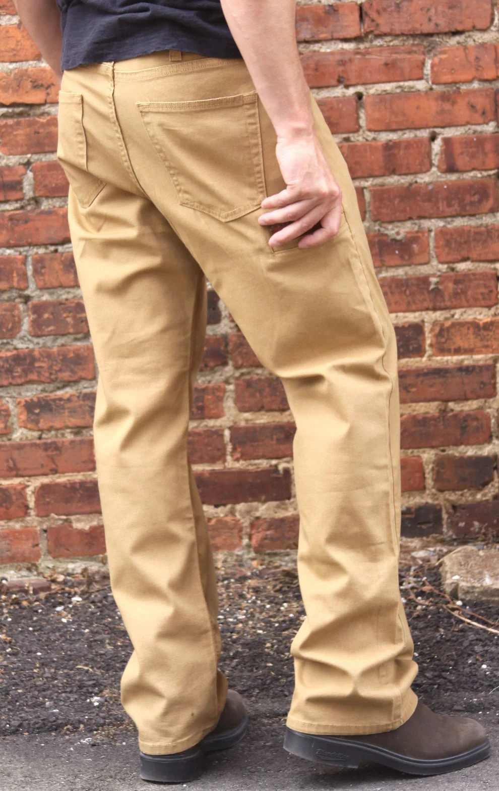 Gusset Easy Fit Stretch Canvas Six Pocket - Hickory - Image 2