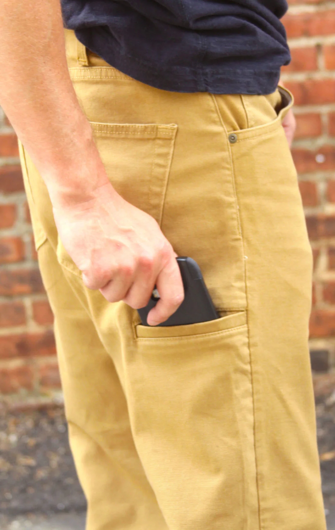 Gusset Easy Fit Stretch Canvas Six Pocket - Hickory - Image 3