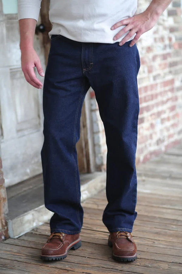 Gusset Lynchburg Regular Fit Six Pocket Stretch Jean - Industrial Blue