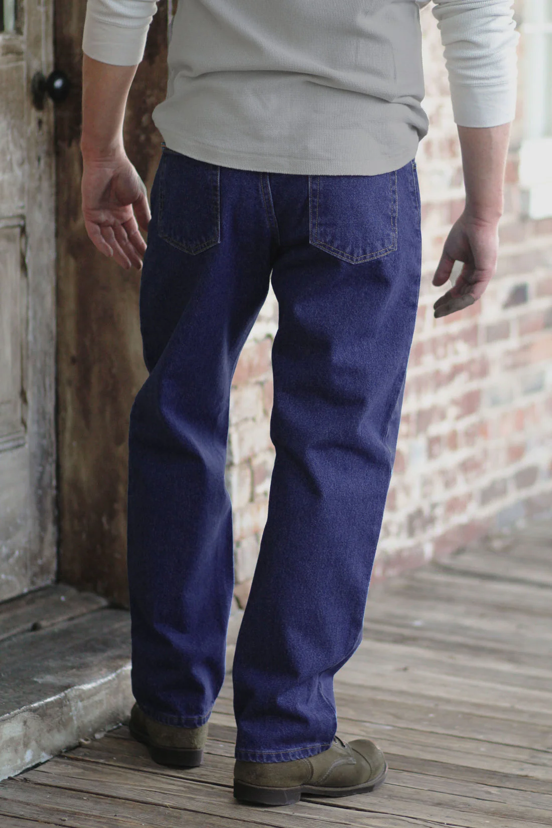 Gusset Relaxed Fit Jean - Stonewash - Image 2