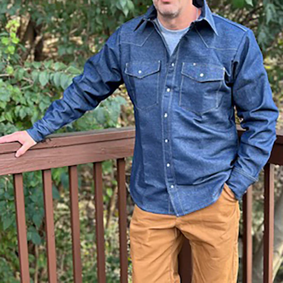 Heavyweight Denim Work Shirt - Made in USA - Image 3