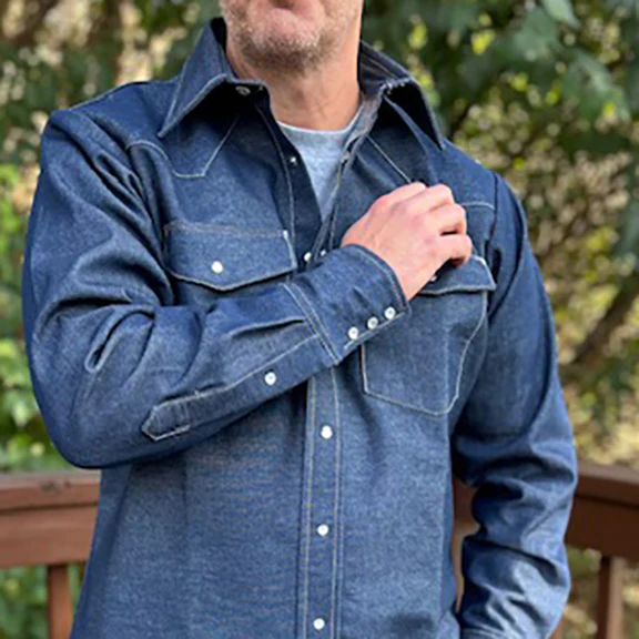 Heavyweight Denim Work Shirt - Made in USA - Image 4