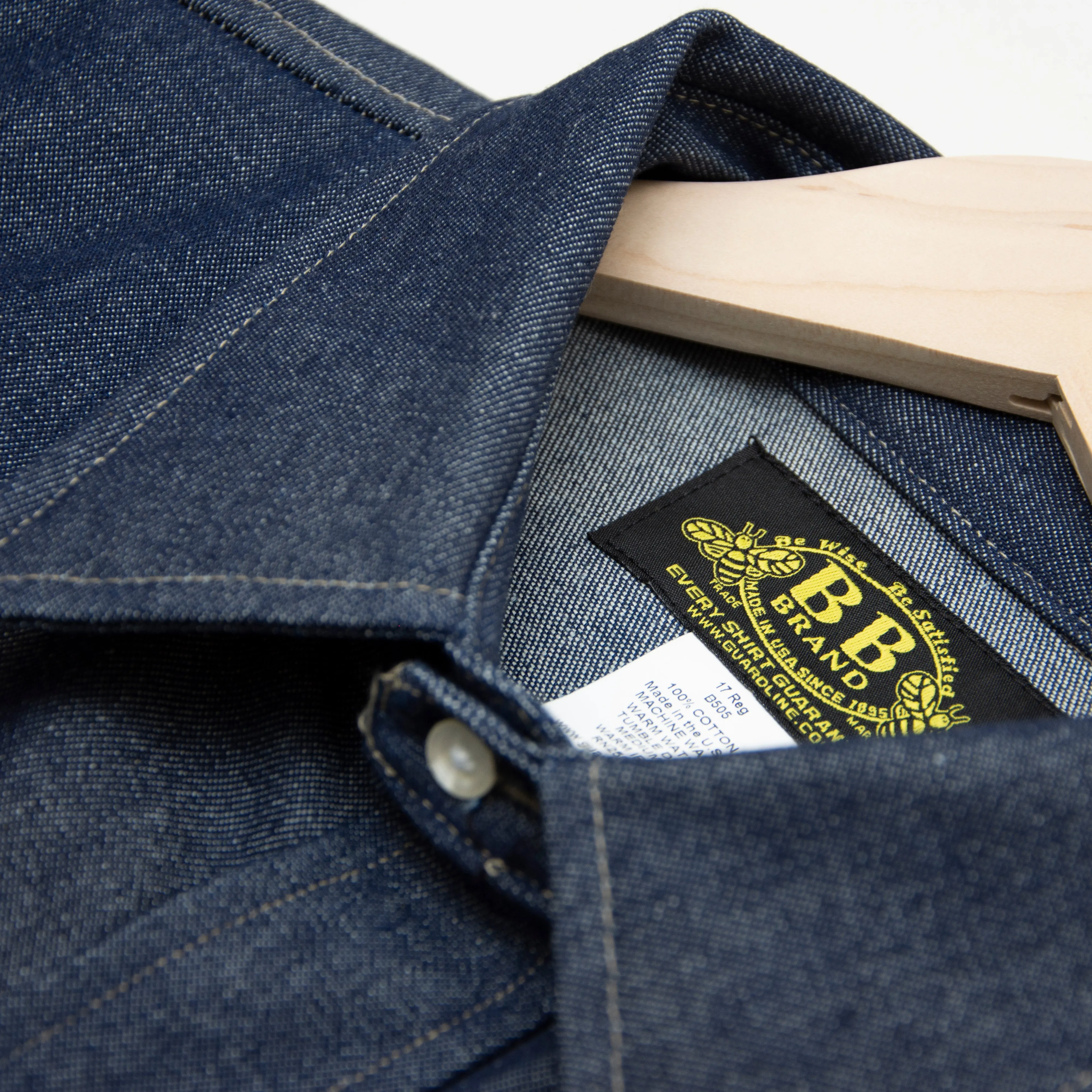Heavyweight Denim Work Shirt - Made in USA - Image 6