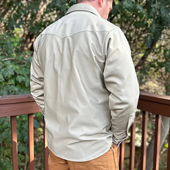 Heavyweight Khaki Work Shirt - Made in USA - Image 3