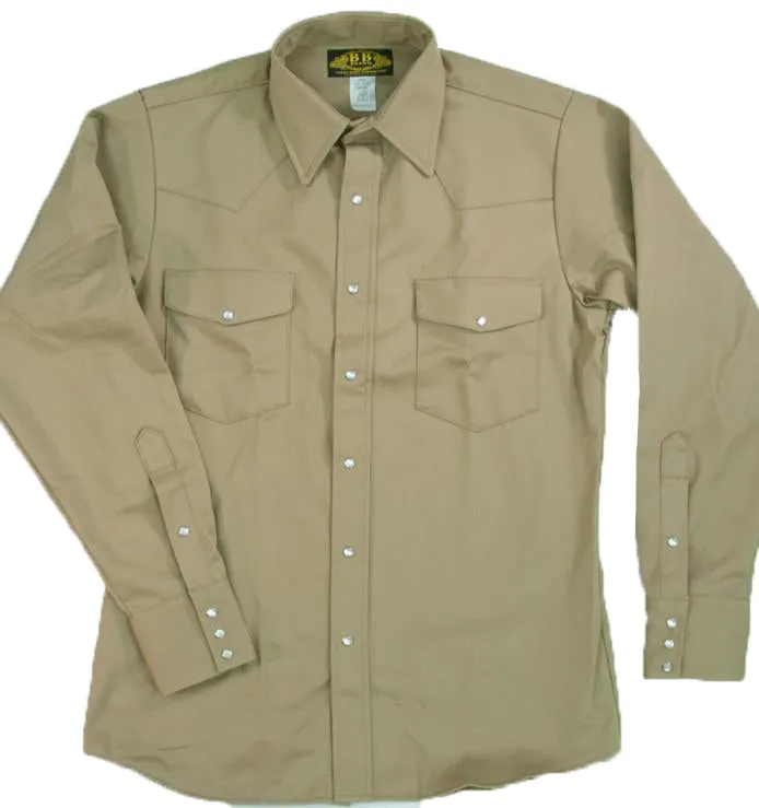 Heavyweight Khaki Work Shirt - Made in USA - Image 7