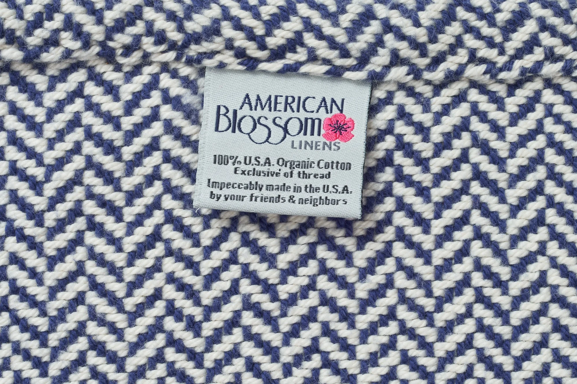 American Made Herringbone Weave Cotton Blanket - Image 11