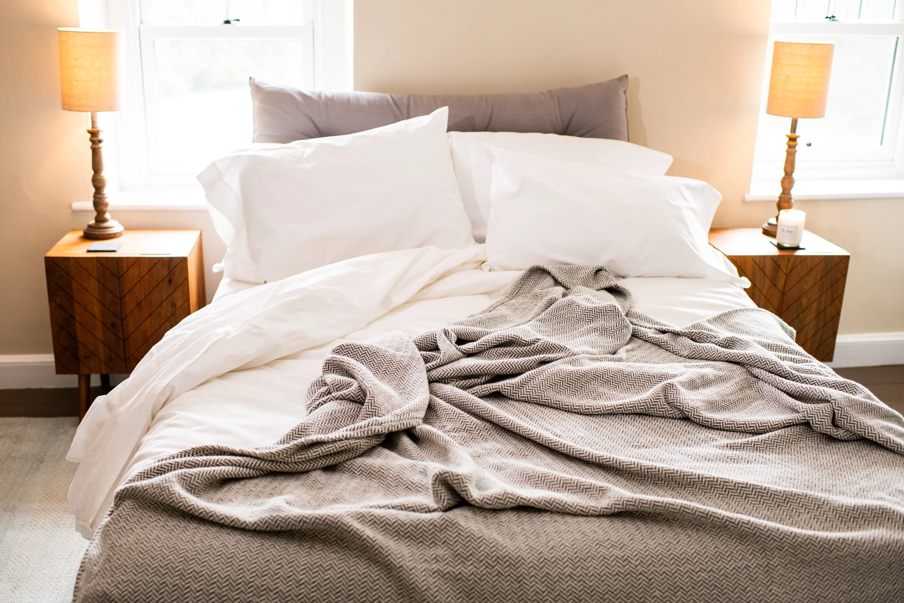 American Made Herringbone Weave Cotton Blanket - Image 15