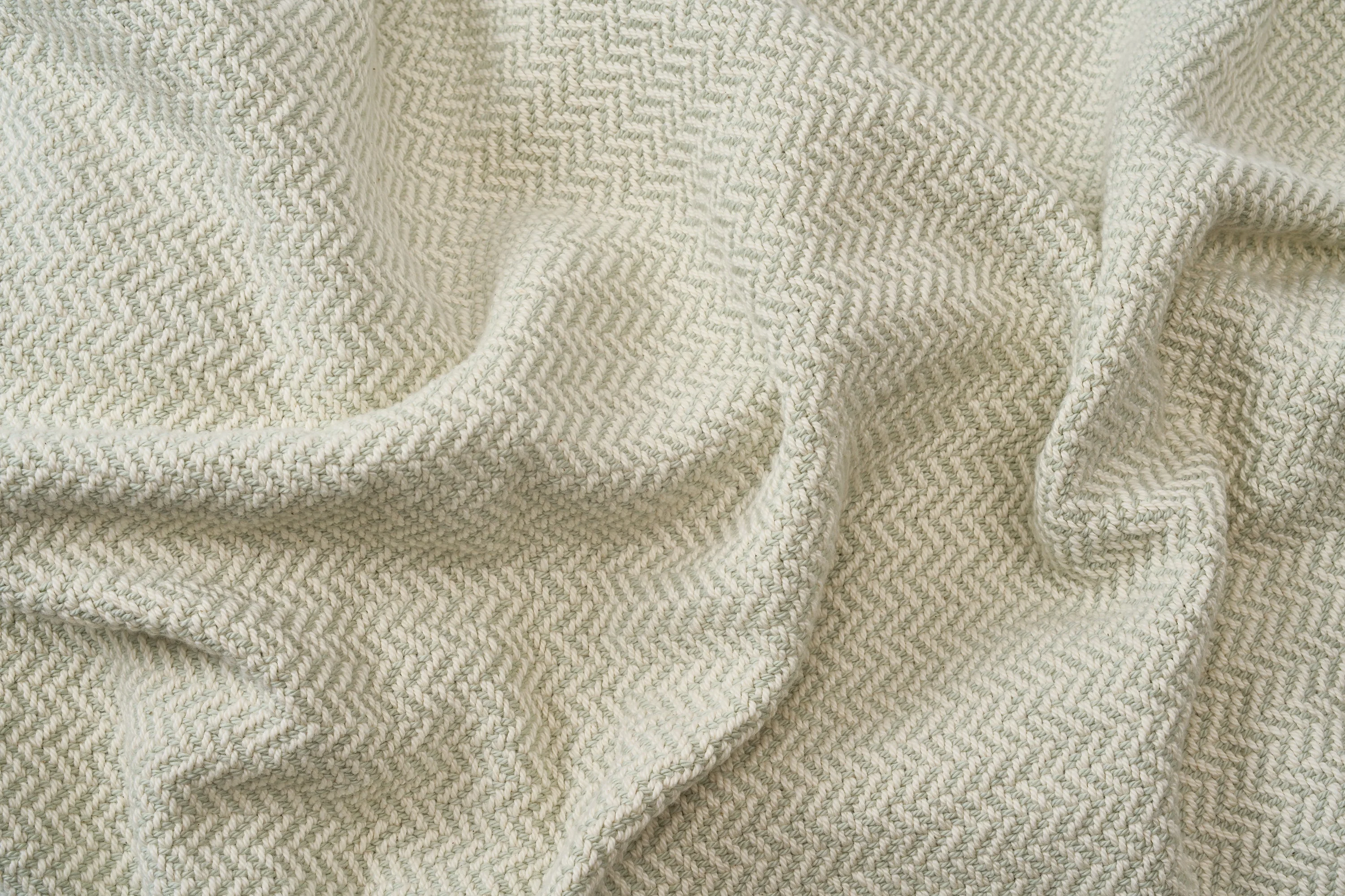 American Made Herringbone Weave Cotton Blanket - Image 6