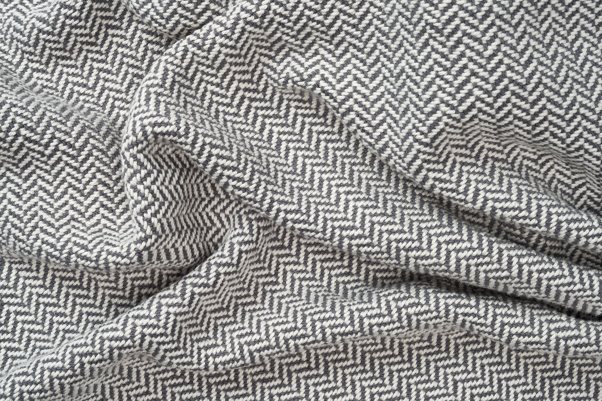 American Made Herringbone Weave Cotton Blanket - Image 7