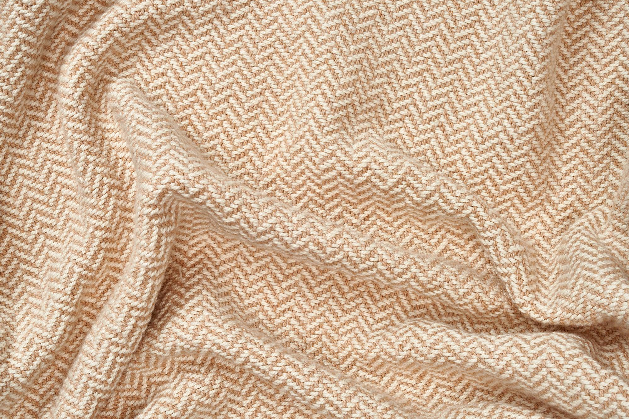 American Made Herringbone Weave Cotton Blanket - Image 9