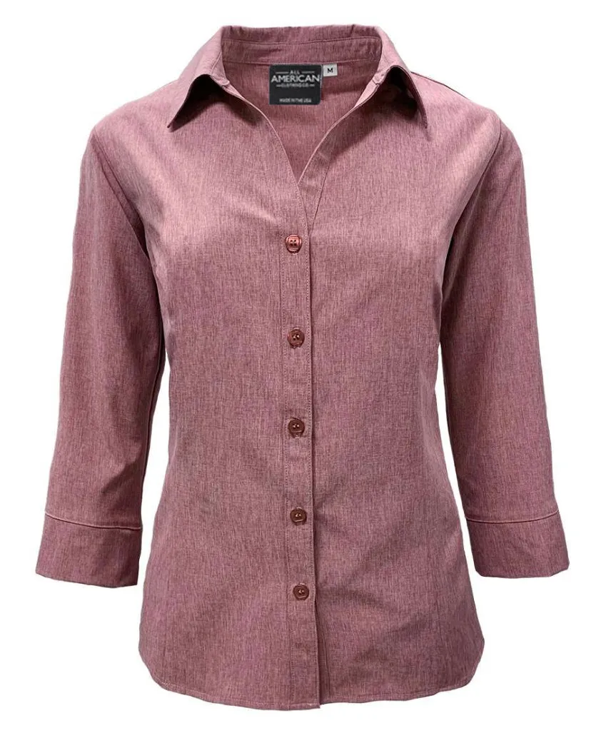 Women’s 3/4 Sleeve Stretch Dress Shirt - Image 4