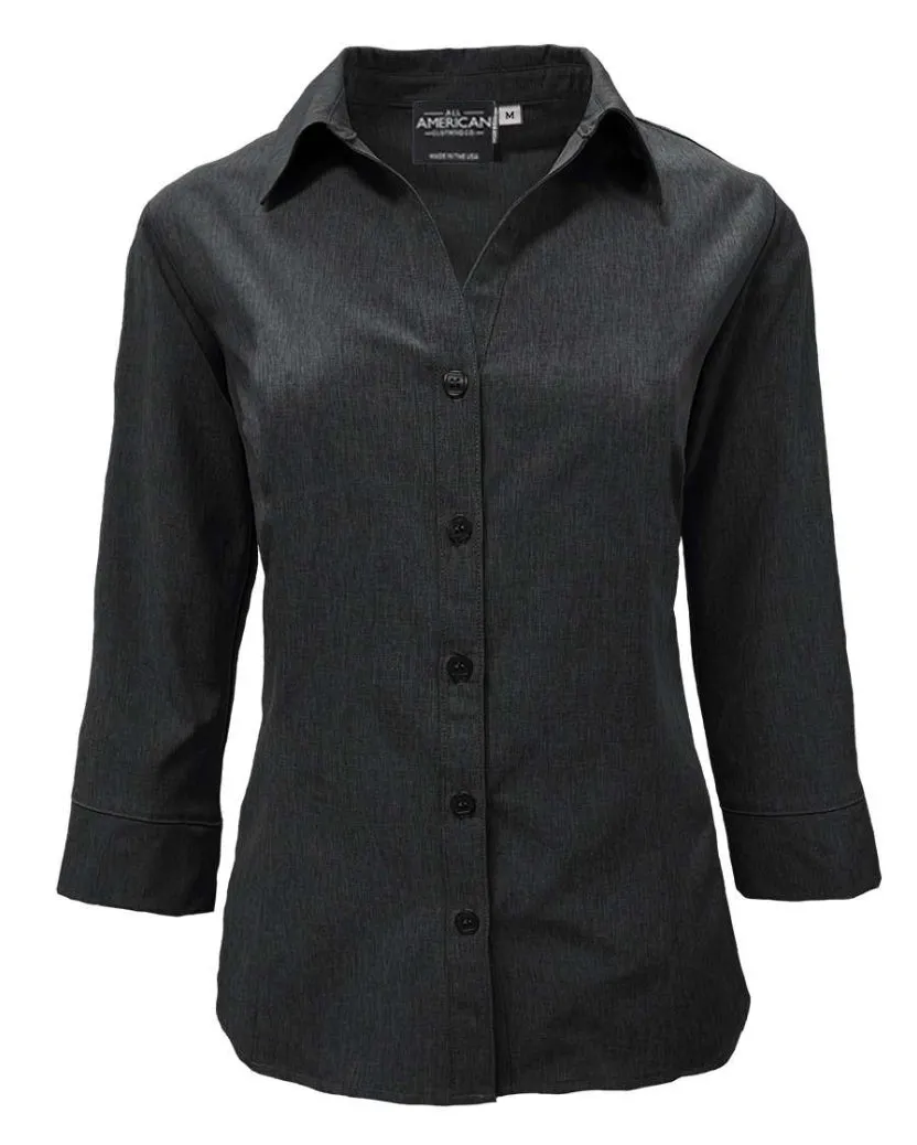 Women’s 3/4 Sleeve Stretch Dress Shirt - Image 5