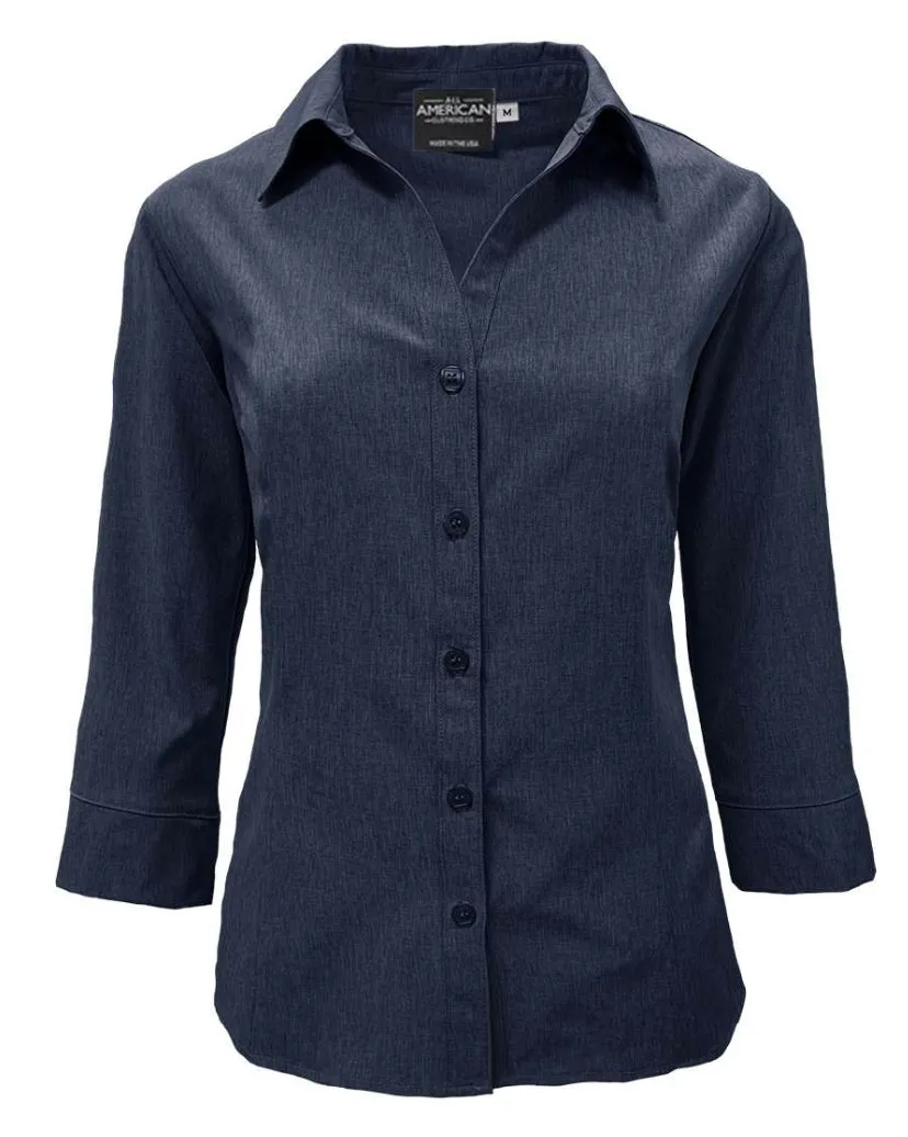 Women’s 3/4 Sleeve Stretch Dress Shirt - Image 6